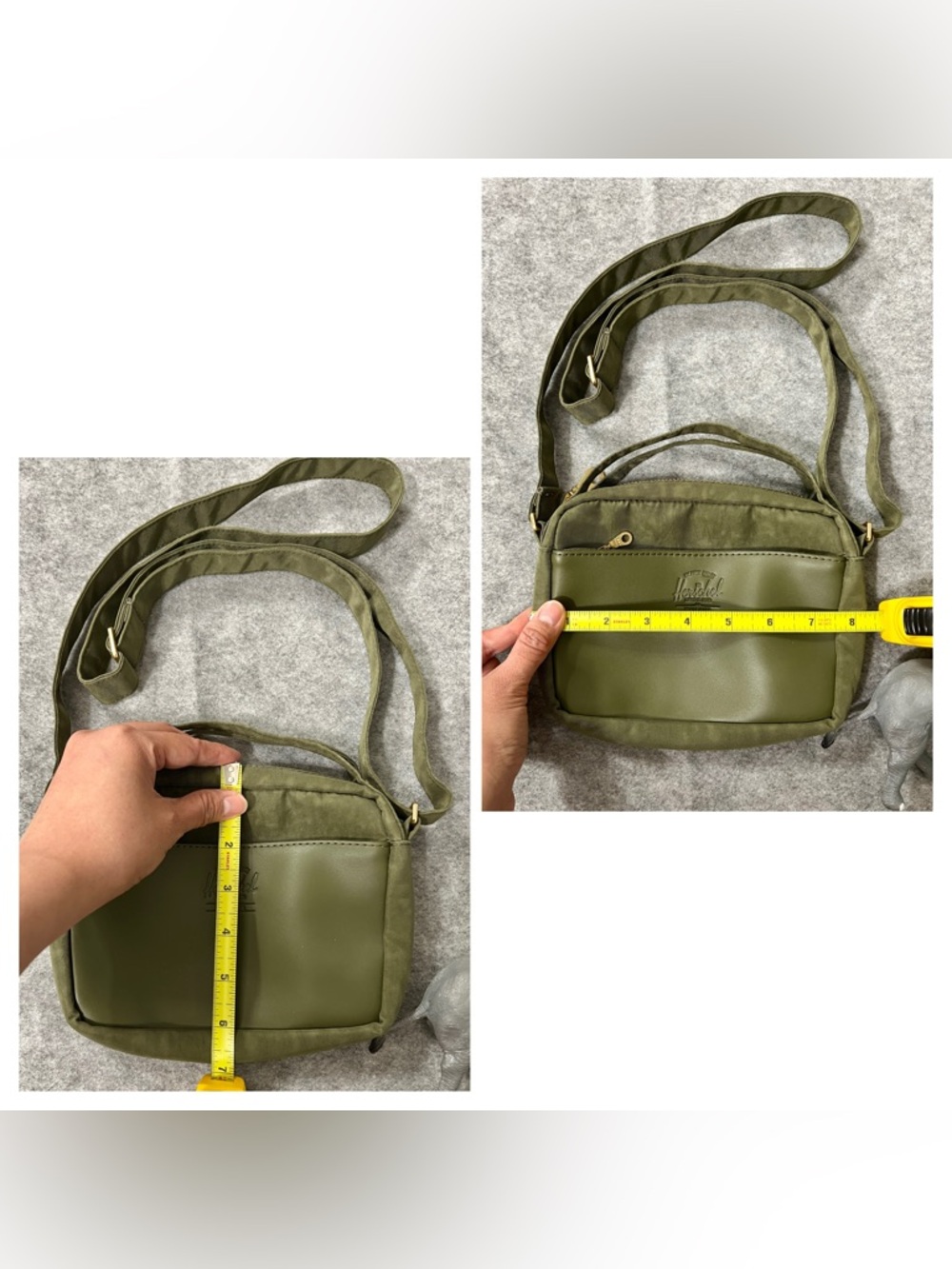 Herschel Supply Co mini Orion green adjustable crossbody bag EUC - Picture 7 of 17